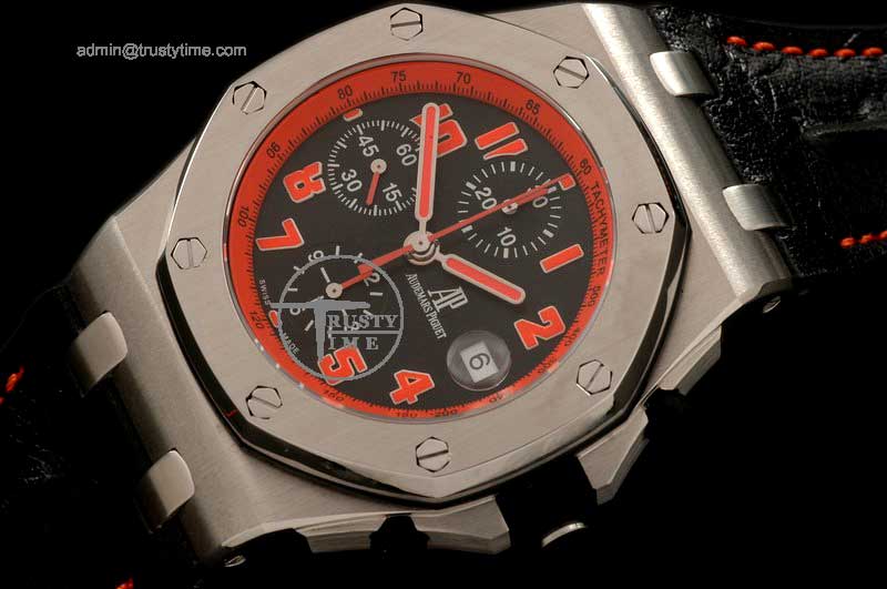 AP0077A – Royal Oak Chrono Volcano SS/LE Black A-7750