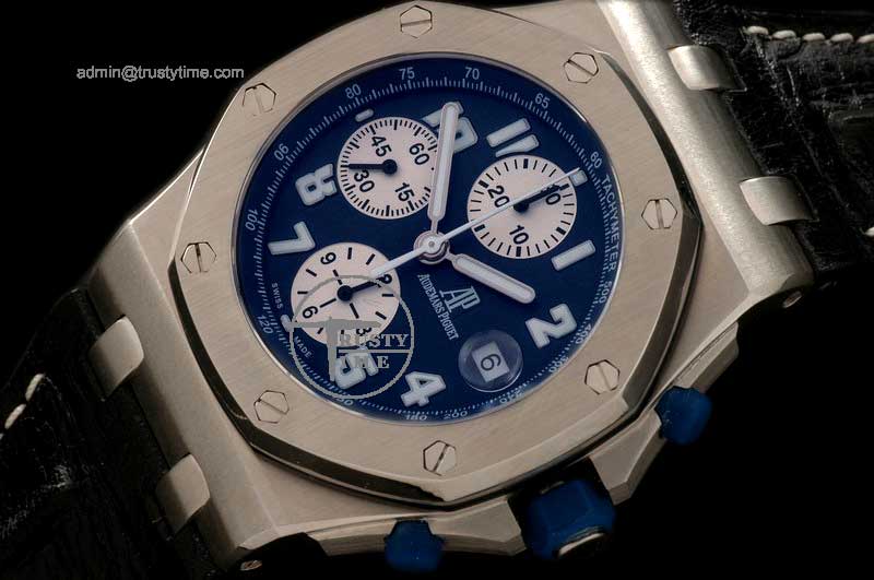 AP0077B – Royal Oak Chrono SS/LE Blue A-7750