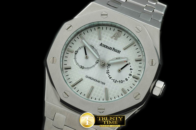 AP0145A – Royal Oak Calender SS/SS White Jap Quartz