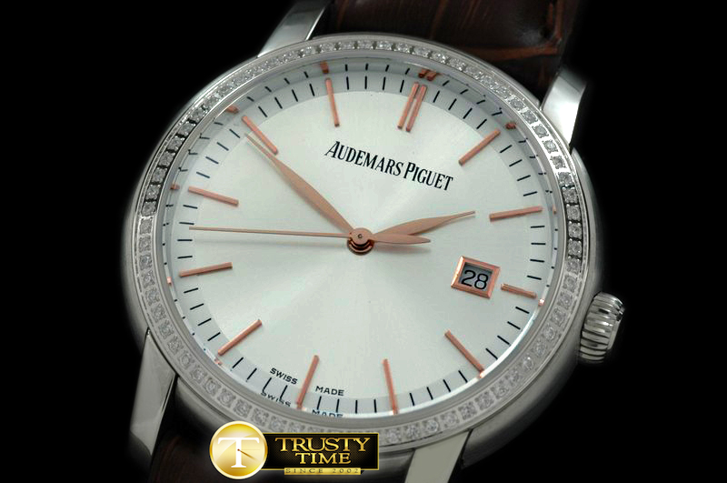 AP0168A – Jules Audemars Classic Auto SS/Diam White ETA 2824-2