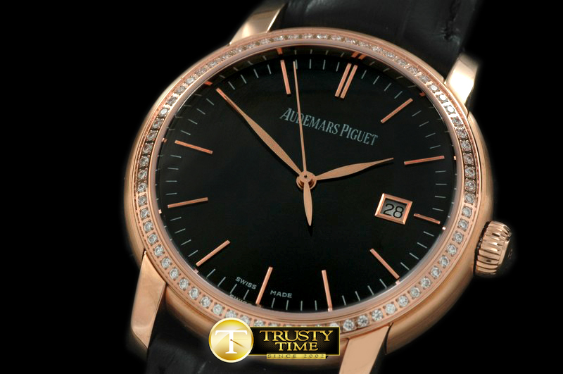 AP0169B – Jules Audemars Classic Auto RG/Diam Black ETA 2824-2
