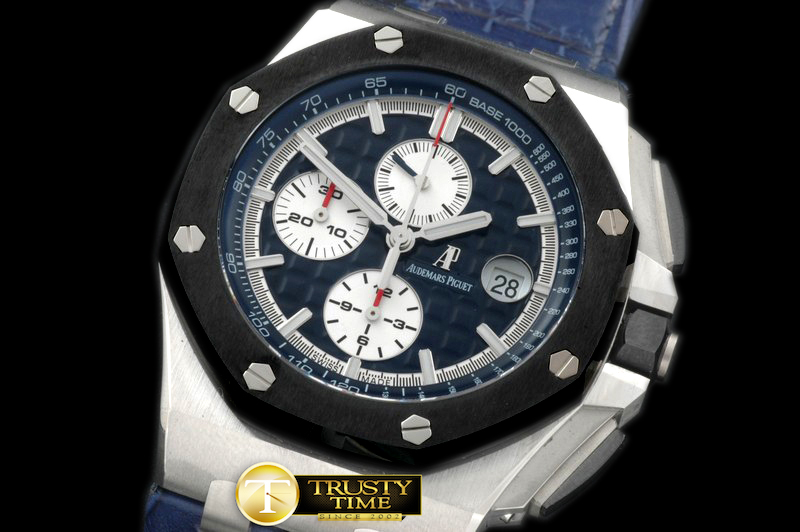 AP0218 – Royal Oak Chronograph SS/LE Blue A-7750 Sec@12