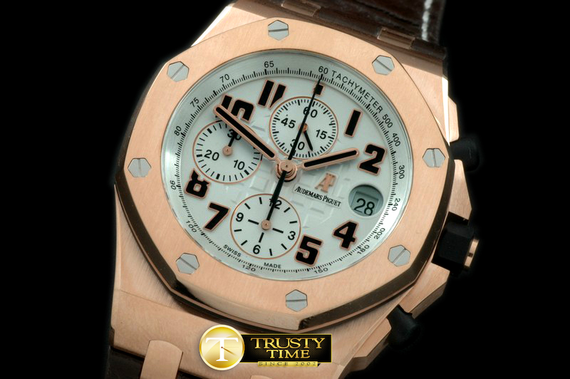 AP0221 – 2014 Royal Oak Chrono 26470 RG/LE White A-7750 Sec@12