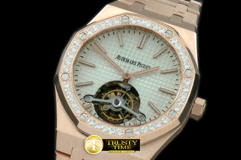 AP0226A – Royal Oak Tourbillon RG/RG Diam White Real Tourbillon