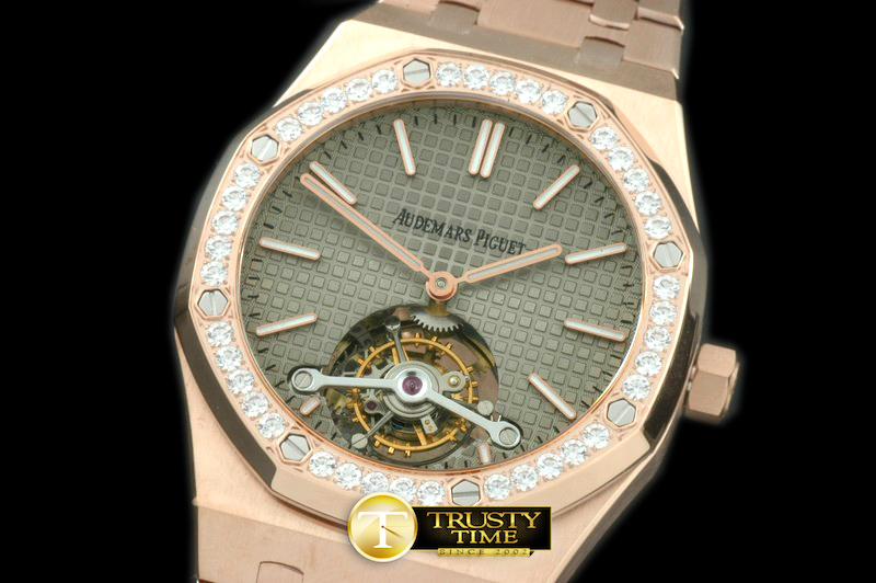 AP0226C – Royal Oak Tourbillon RG/RG Diam Grey Real Tourbillon