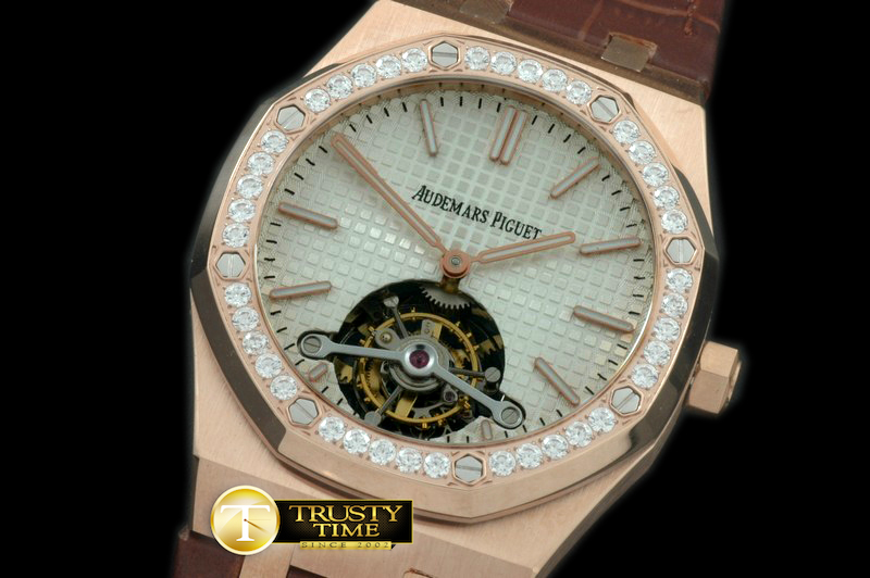AP0228A – Royal Oak Tourbillon RG/LE/Diam White Real Tourbillon