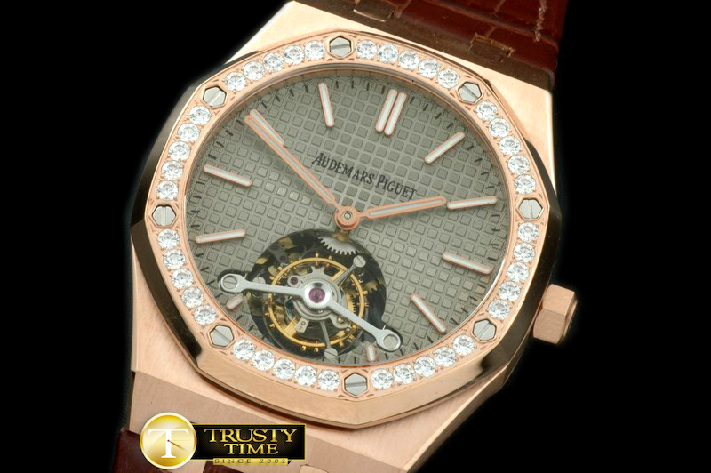 AP0228C – Royal Oak Tourbillon RG/LE/Diam Grey Real Tourbillon
