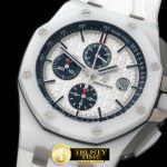 AP0239 – 2014 Royal Oak Chronograph CER/RU Wht A-7750 Sec@12