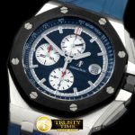 AP0241 – 2011 Royal Oak Chronograph SS/RU Blue A-7750 Sec@12