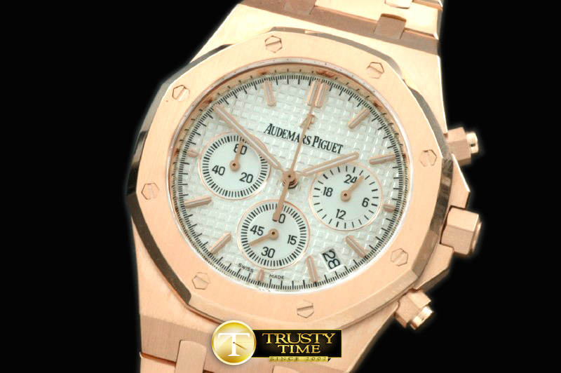 AP0249A – Royal Oak Chrono RG/RG White Jap OS20 Quartz