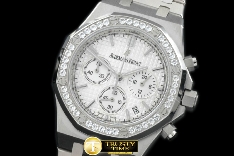 AP0250A – Royal Oak Chrono SS/SS White Jap OS20 Quartz
