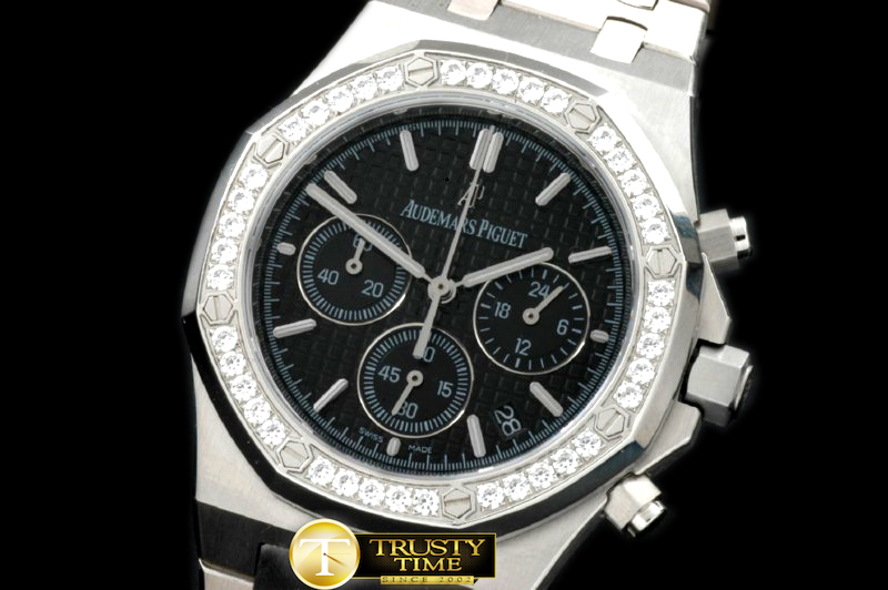 AP0250B – Royal Oak Chrono SS/SS Black Jap OS20 Quartz