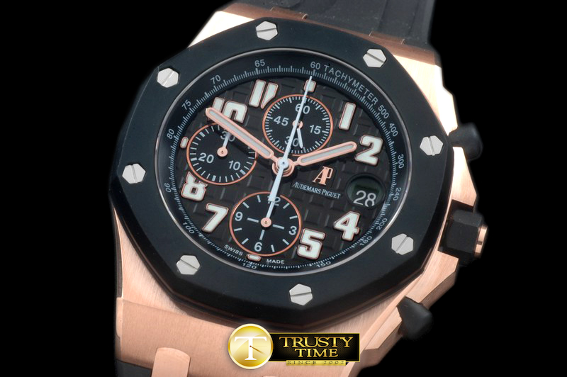 AP0267 – Royal Oak Chrono RG/RU Black A-7750