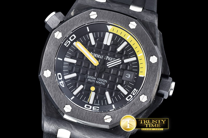 AP0378A – Royal Oak Diver FC/RU Black/Yellow JHF A2813 Mod3120