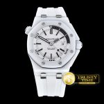 AP0378H – Royal Oak Diver CER/RU White/Black JHF A2813 Mod3120