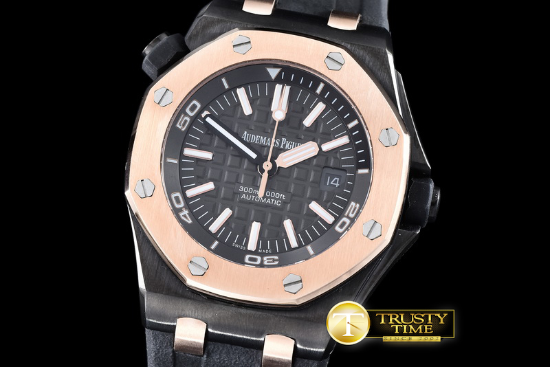 AP0378J – Royal Oak Diver PVD/RU RG Bez Black JHF A2813 Mod3120
