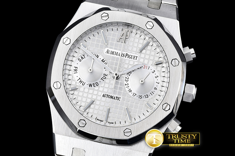 AP0380B – Royal Oak Calendar SS/SS White VK Quartz