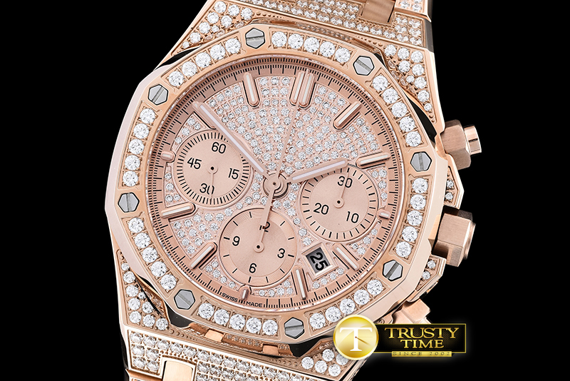 AP0385A – Royal Oak Chronograph 26322O RG/RG Diams A7750