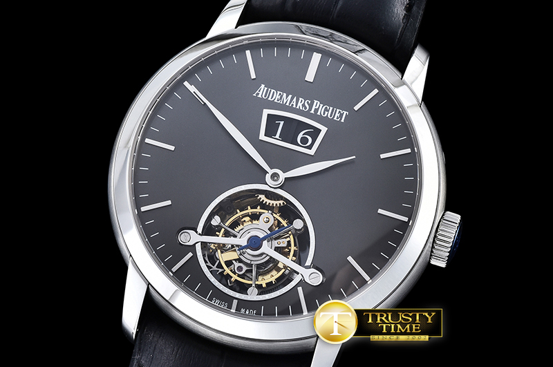 AP0399B – AP Jules Tourbillon Grande Date SS/LE Blk – Tourbillon