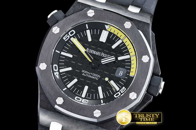 AP0401 – Royal Oak Diver Forged Carbon CF/RU Blk/Yllw V6F A23J
