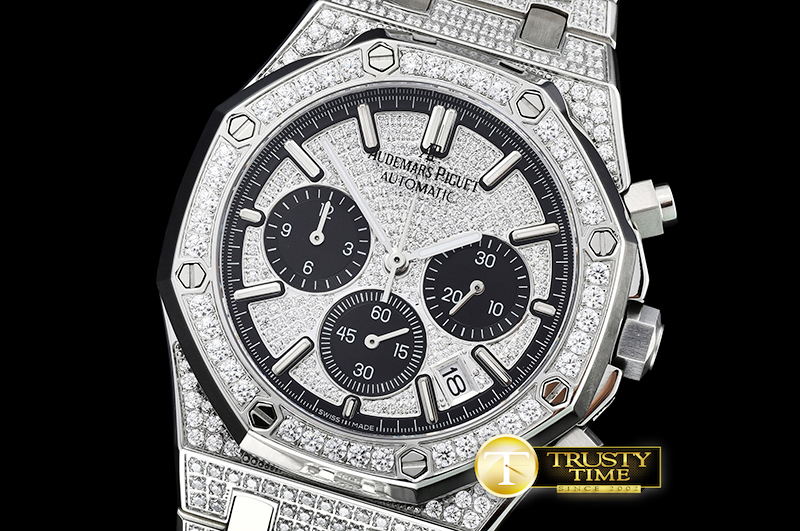 AP0414 – Royal Oak Chrono 26320ST Diams SS/SS Ice Bling VK Qtz