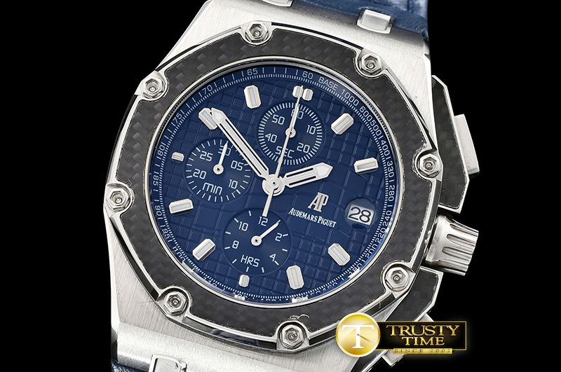 AP0490E – RO Offshore Montoya SS/LE Blue VK Quartz Chronograph