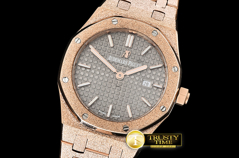 AP0532D – AP Royal Oak 33mm Frosted RG/RG Grey JHF V2 Swiss Qtz