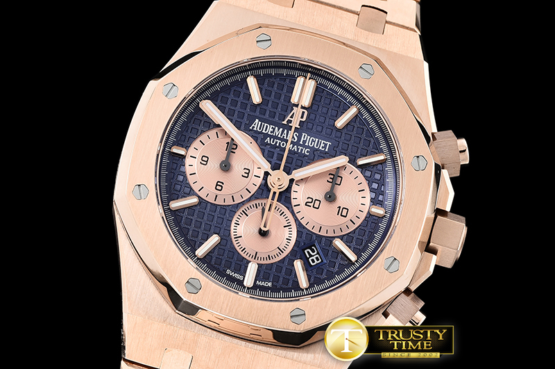 AP0569C – Royal Oak Chronograph 26331ST RG/RG Blue OMF A7750