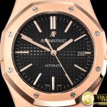 AP0589B – Royal Oak 15400 RG/LE Black OMF MY9015 Mod 3120