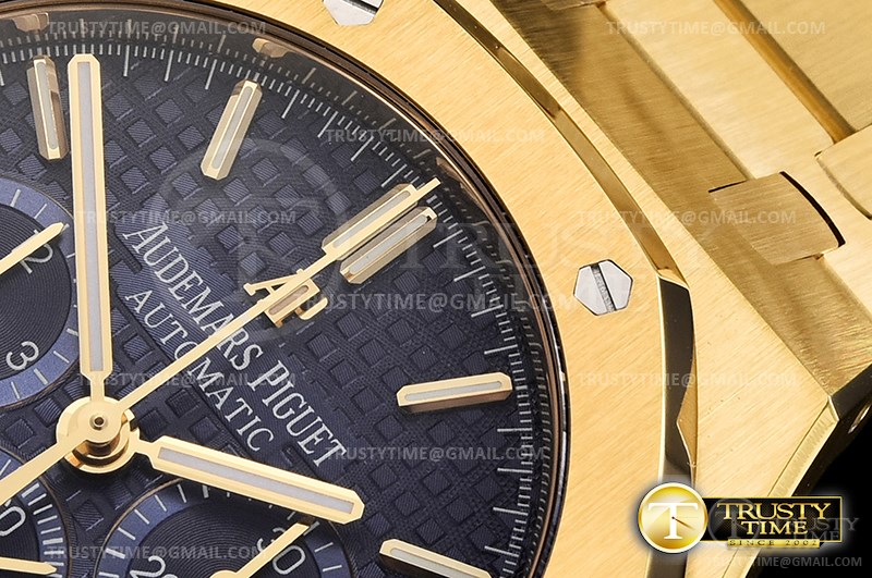 AP0605A – Royal Oak Chronograph 26331ST YG/YG Blue OMF A7750