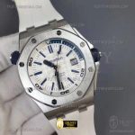 AP0669B – Royal Oak Offshore Diver 15710 SS/RU White BF A3120