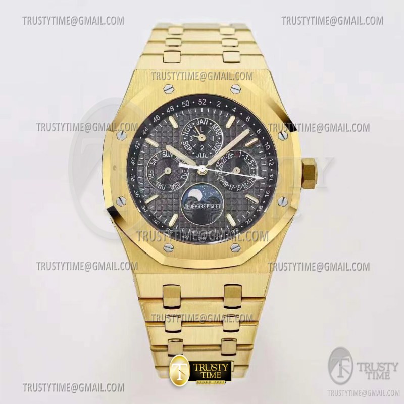 AP0708B – Royal Oak Perpetual Cal 26574 YG/YG Black BF A5134