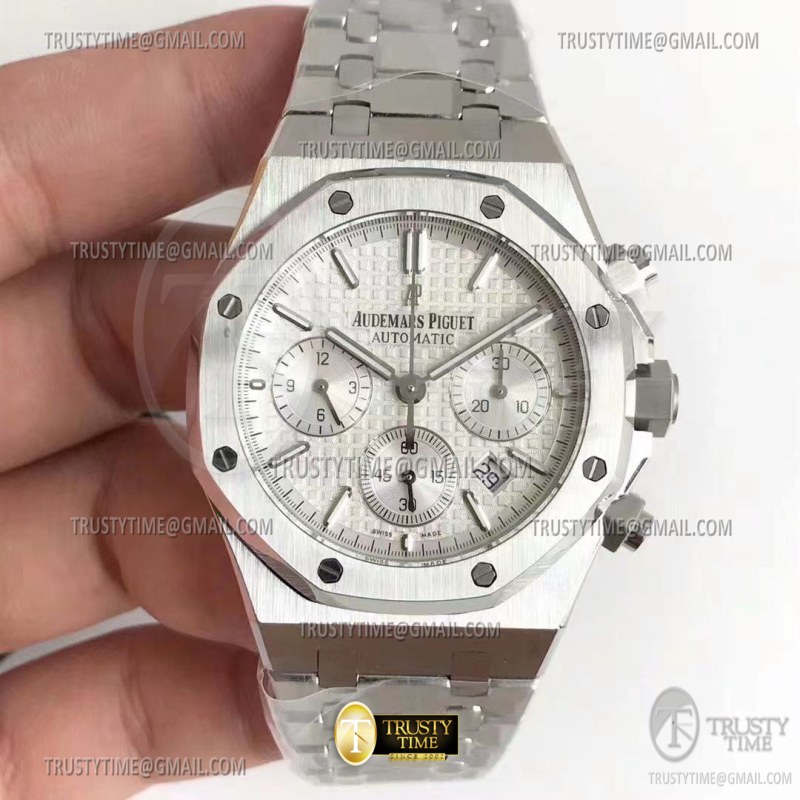 AP0716A – Royal Oak Chrono 26331 SS/SS White BF A7750