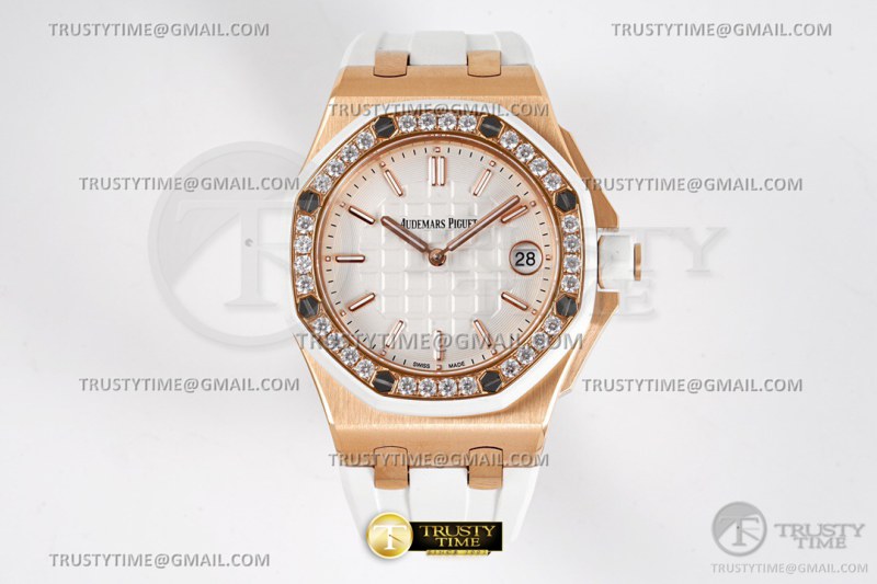 AP0718A – Royal Oak Offshore Qtz 37mm RG/RU Wht APF Qtz
