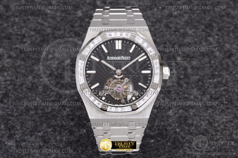 AP0726D – Royal Oak Tourbillon Dia SS/SS Blk R8F V2 Flying Tourb