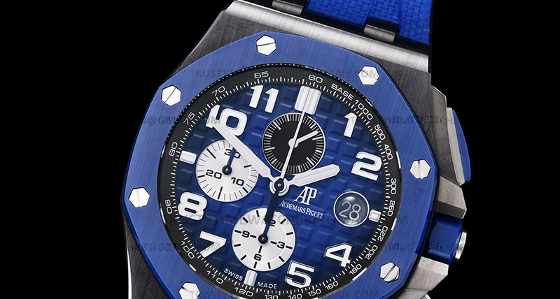 AP0735A – AP ROO Chronograph CER/RU Blue JJF A3126 Mod