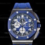 AP0735A – AP ROO Chronograph CER/RU Blue JJF A3126 Mod