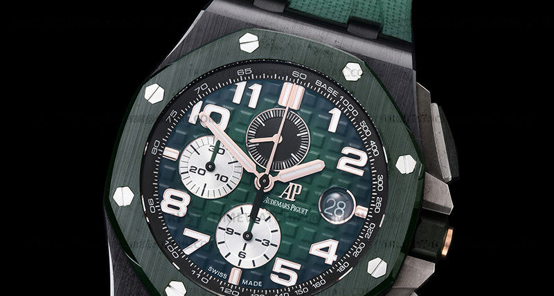 AP0735B – AP ROO Chronograph CER/RU S-Green JJF A3126 Mod