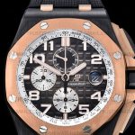 AP0735C – AP ROO Chronograph CER/RG/RU Black JJF A3126 Mod