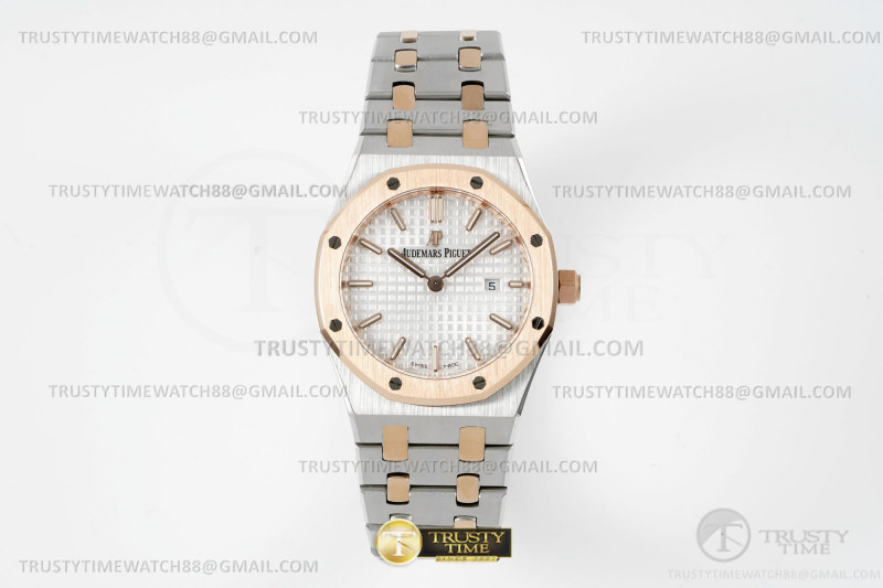 AP0738A – Royal Oak Ladies 33mm RG/SS White 8F Quartz