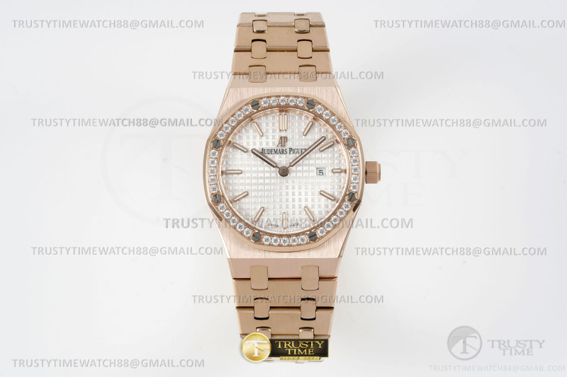 AP0739B – Royal Oak Ladies 33mm Dia RG/RG White 8F Quartz