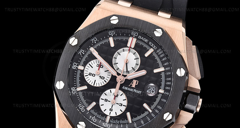 AP0740E – AP ROO Chronograph RG/RU Black APF A3126 Mod