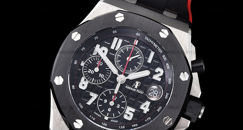 AP0740J – AP ROO Chronograph SS/RU Black/Num APF A3126 Mod