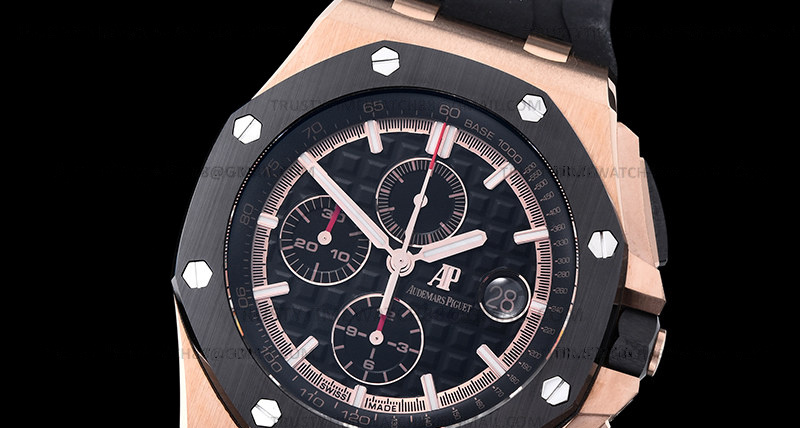 AP0741A – AP ROO Chronograph RG/RU Black/Blk RSF A3126 Mod