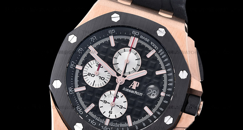 AP0741B – AP ROO Chronograph RG/RU Black/Wht RSF A3126 Mod