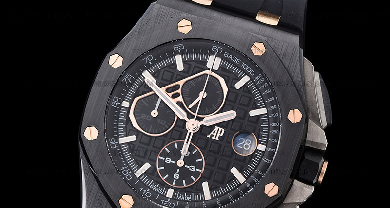 AP0749 – AP ROO Chronograph CER/RU Blk/Blk JJF A3126 Mod