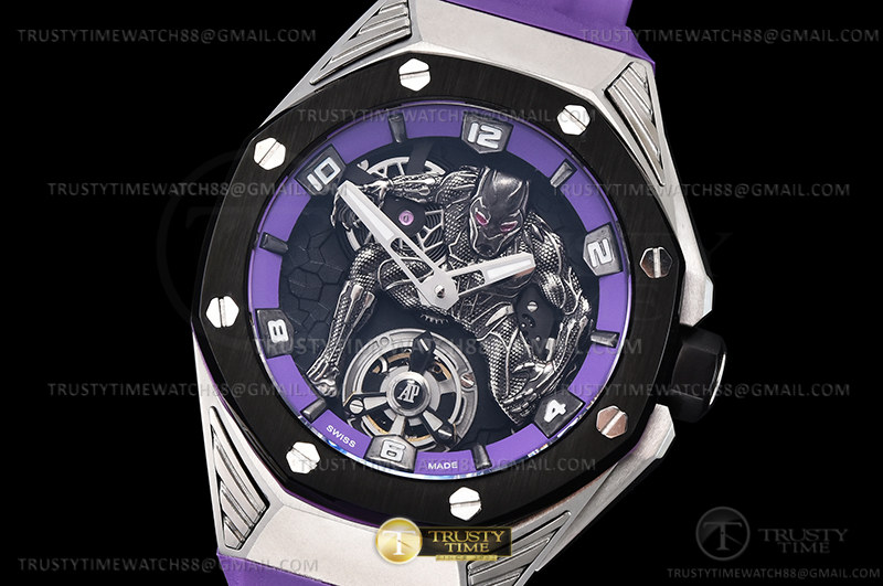 AP0759A -Royal Oak Concept Black Panther CER TI/RU Blk FR HW2965