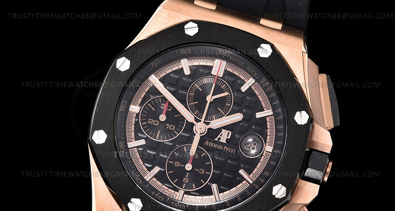 AP0763A – AP ROO Chronograph RG/RU Black/Blk APSF A3126 Mod