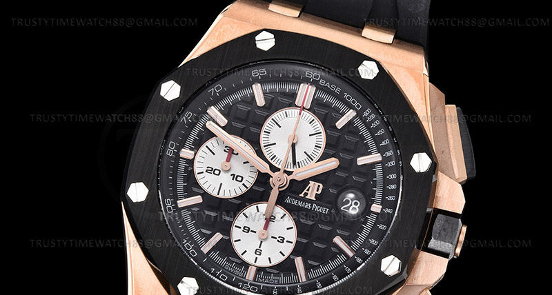 AP0763B – AP ROO Chronograph RG/RU Black/Wht APSF A3126 Mod
