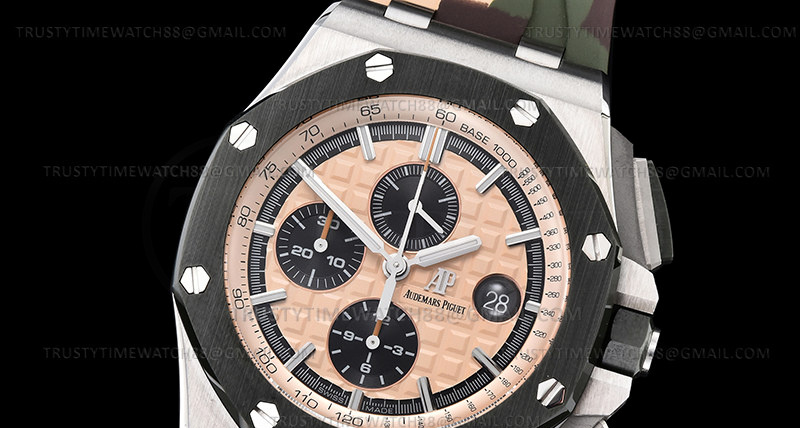AP0765C – AP ROO Chronograph SS/RU RG/Blk APSF A3126 Mod